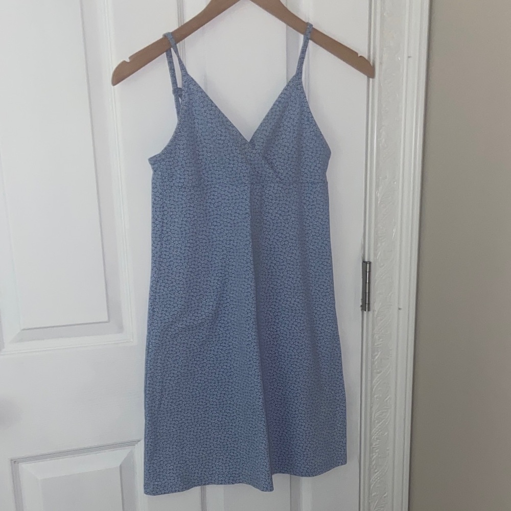 Brandy Melville Light Blue Patterned Mini Dress